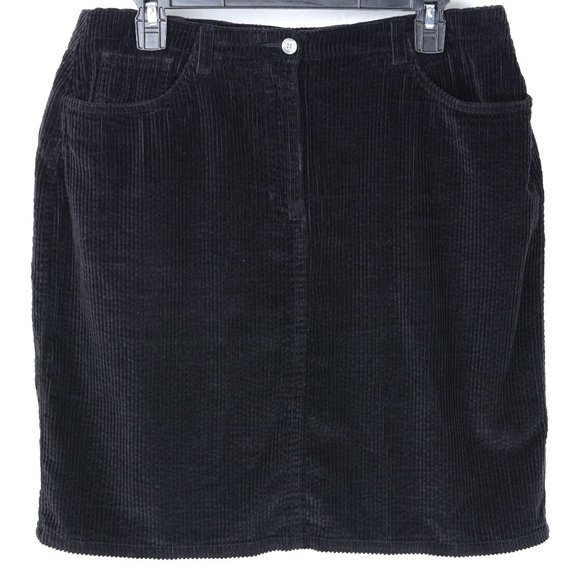 Talbots Women's Size 14 Black Corduroy Skirt - Picture 1 of 7